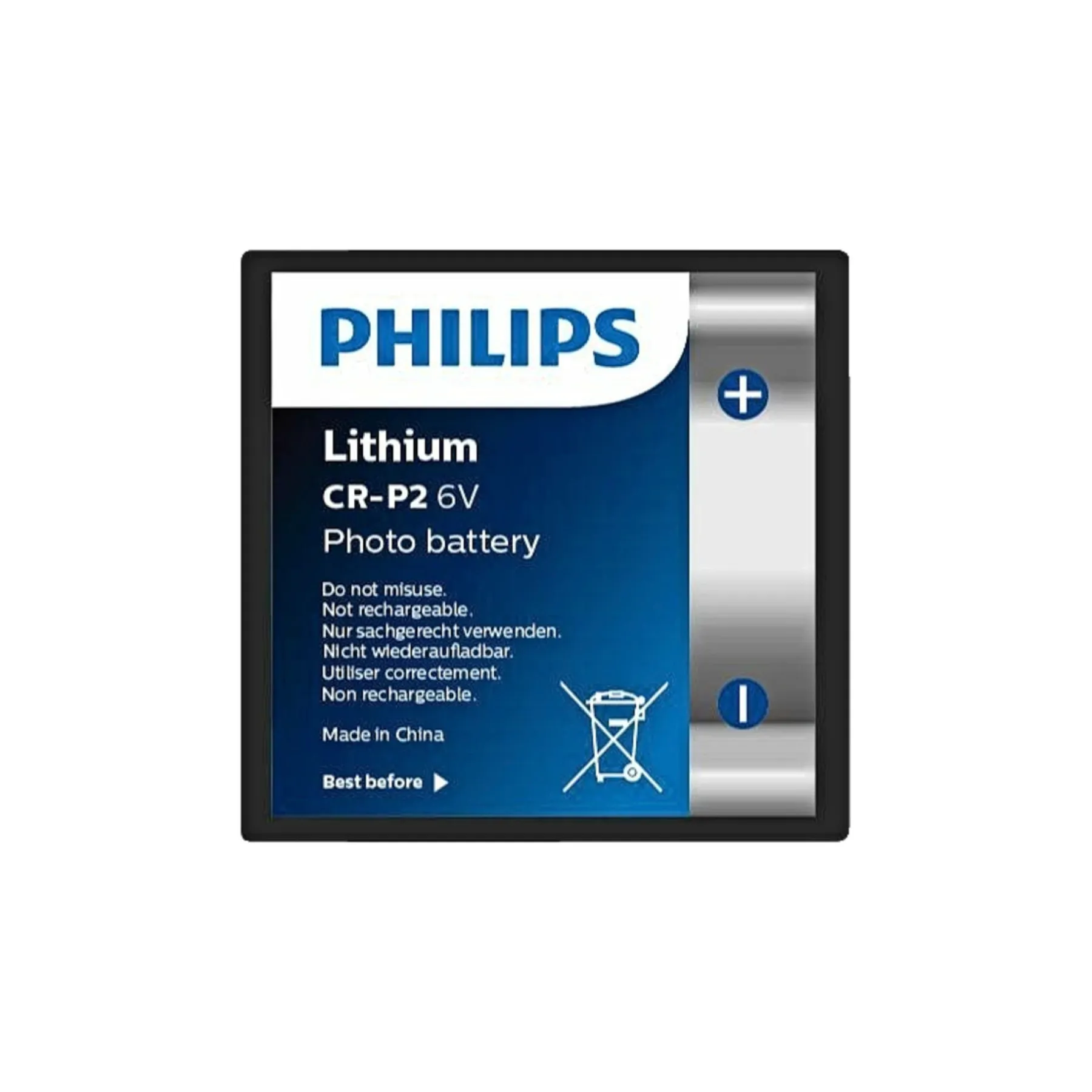 Batterier ^ Philips LITIUM CR-P2 BATTERI 1 STK/PAK