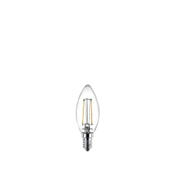 Led ^ Philips 2-PAK KLAR LED PÆRE KERTE E14 2W