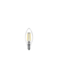 Led ^ Philips 2-PAK KLAR LED PÆRE KERTE E14 4W