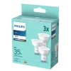 Led ^ Philips 3-PAK LED PÆRE SPOT GU10 3W