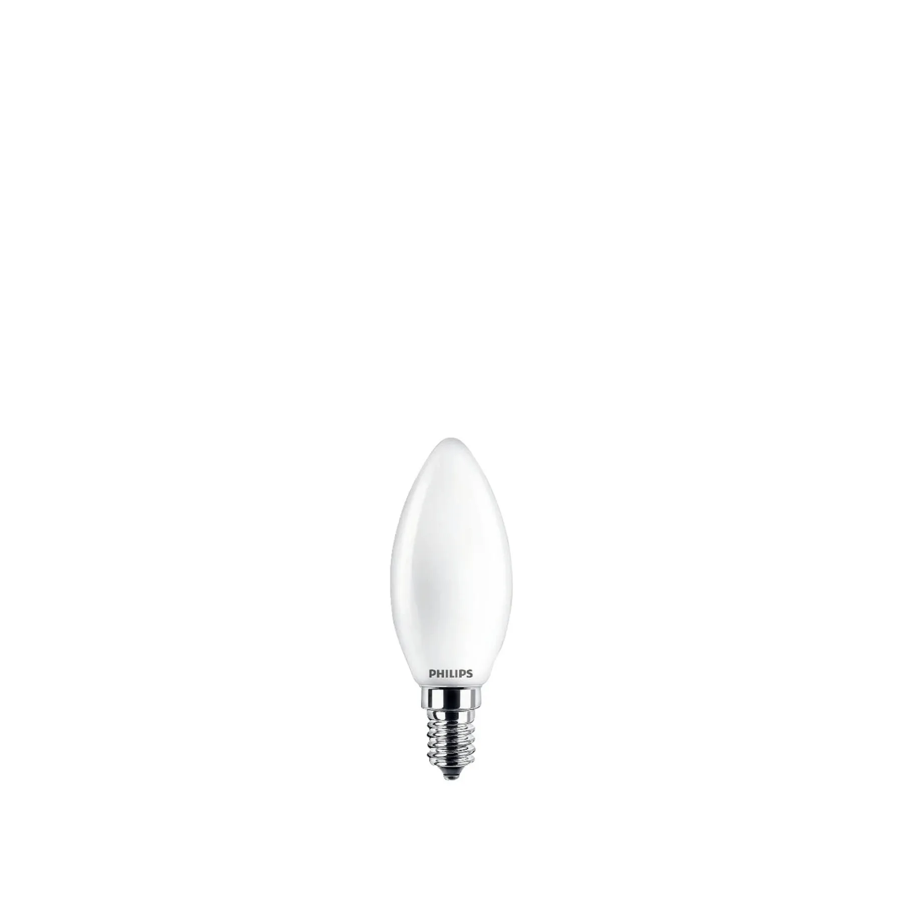 Led ^ Philips 2-PAK MAT LED PÆRE KERTE E14 2W