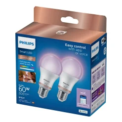 Smart Belysning ^ Philips Smart COLOR LED PÆRE E27 STANDARD 9W