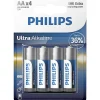 Batterier ^ Philips ULTRA ALKALINE AA BATTERI 4 STK/PK