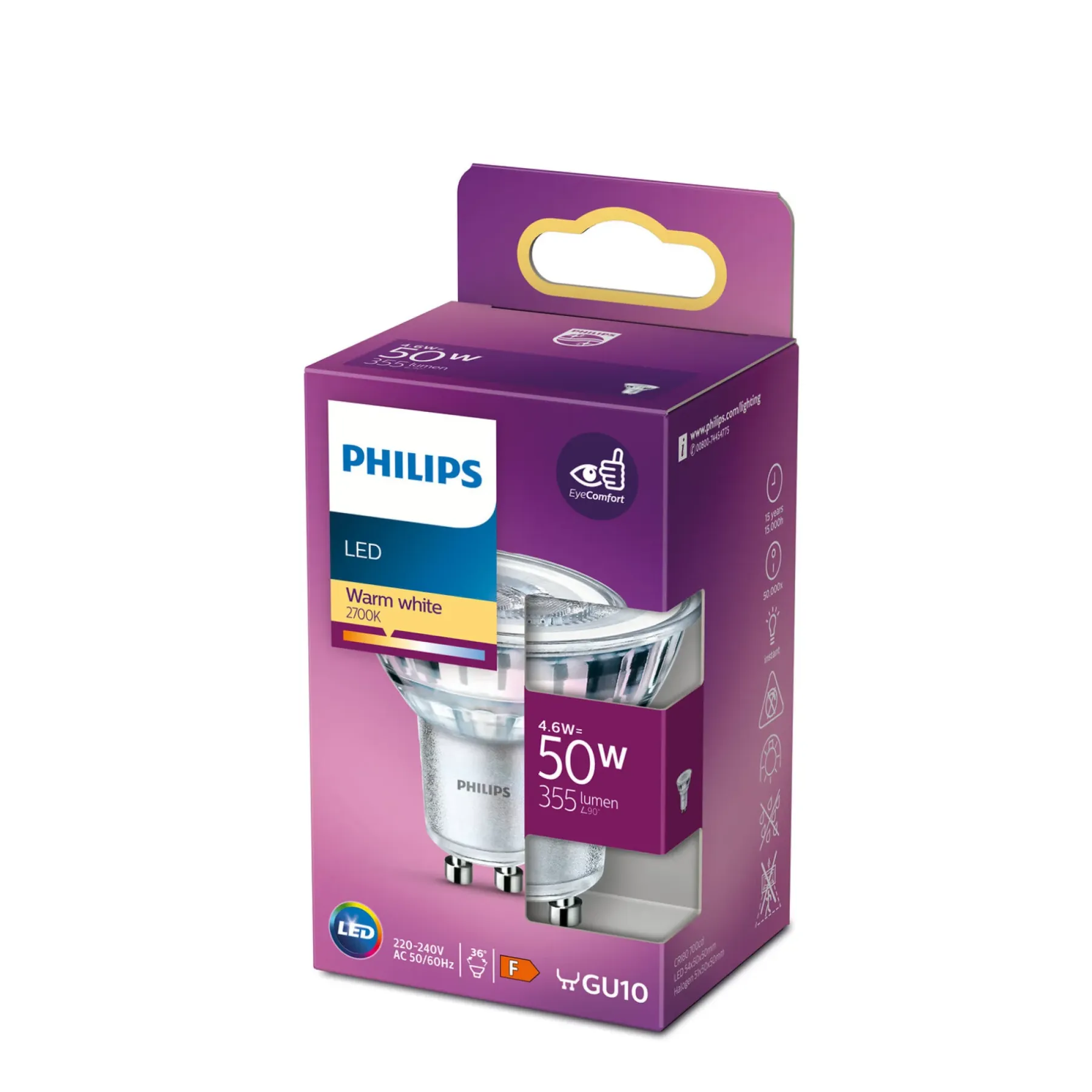 CLASSIC LED PÆRE SPOT GU10 5W>Philips Best