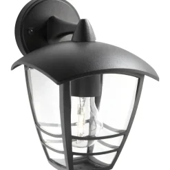 CREEK NED U/SENSOR UDENDØRS VÆGLAMPE SORT 60W>Philips Hot