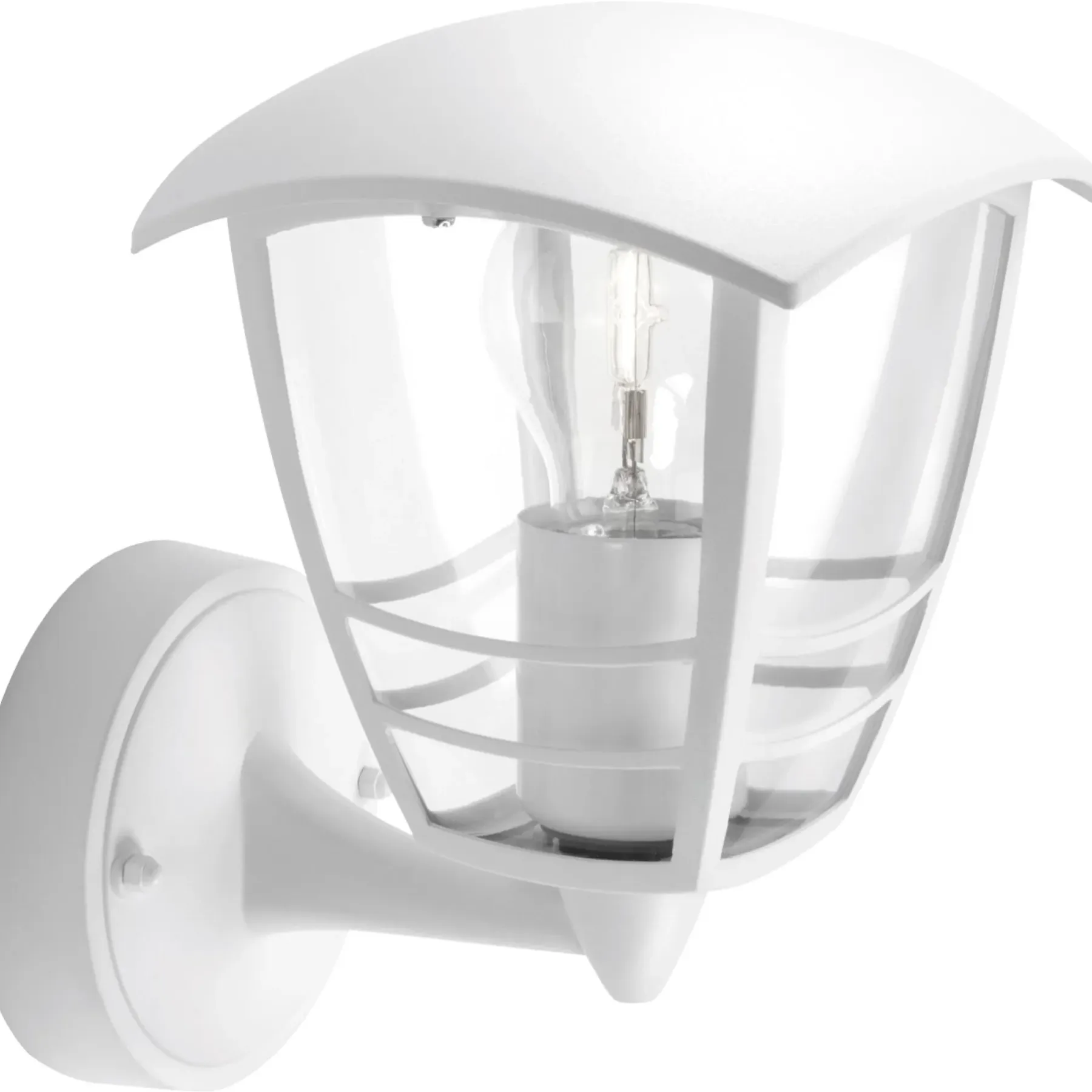 CREEK OP U/SENSOR UDENDØRS VÆGLAMPE HVID 60W>Philips Best