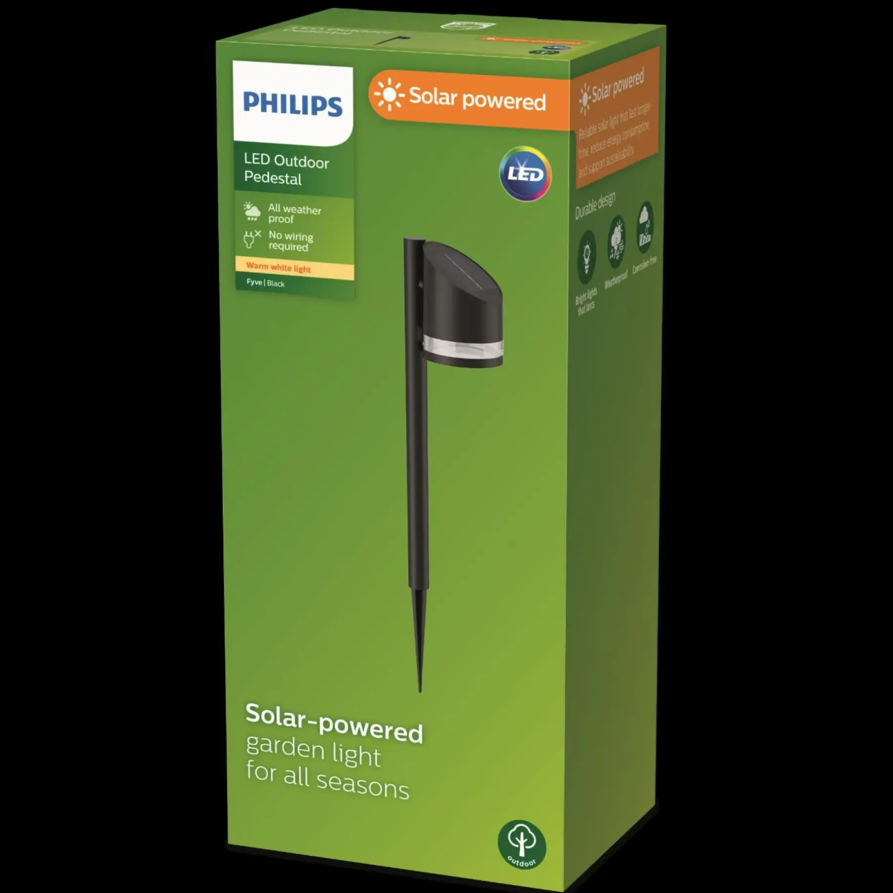 FYVE SOLCELLE BEDLAMPE SORT 28,4 CM>Philips