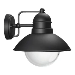 HOVERFLY UDENDØRS VÆGLAMPE SORT 60W>Philips