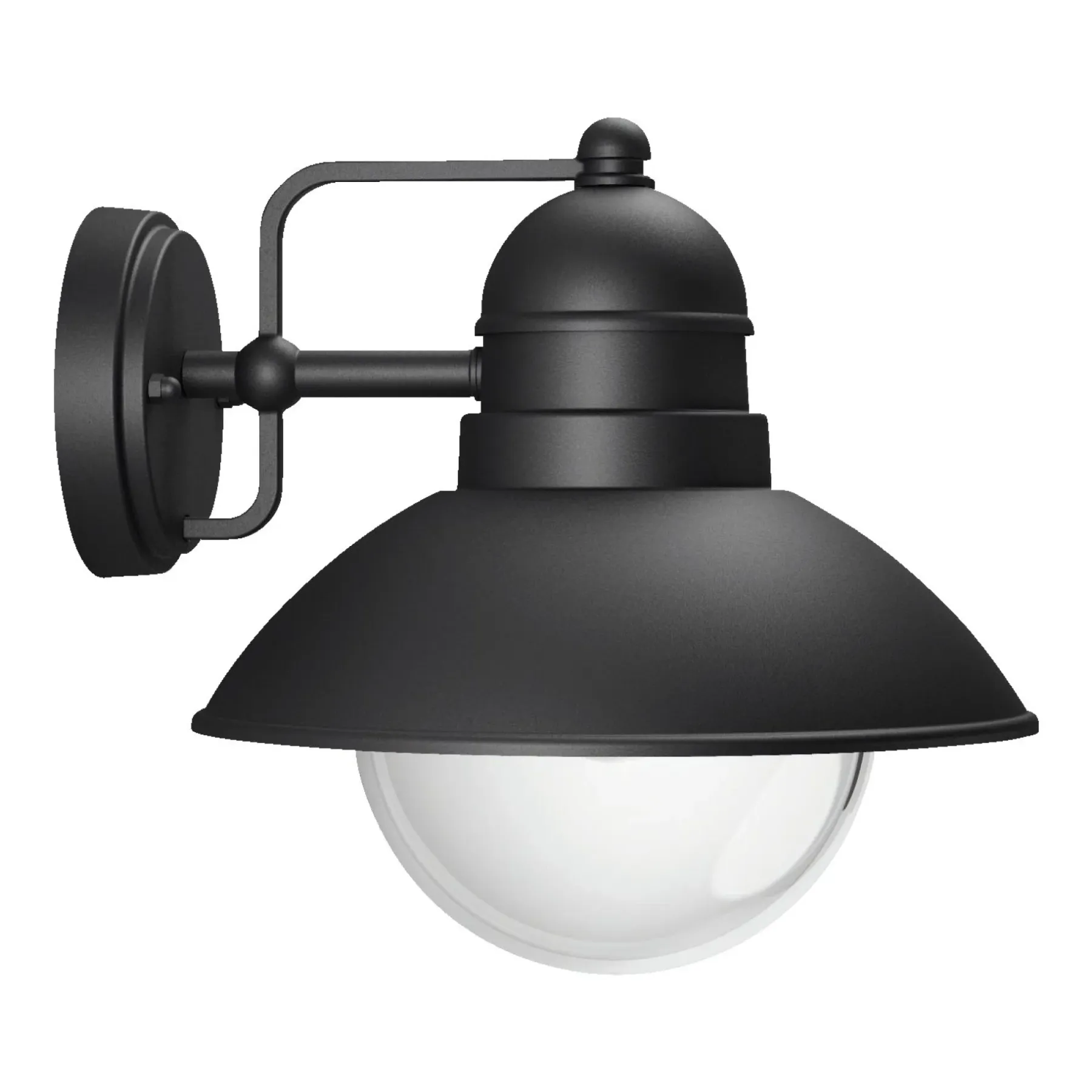 HOVERFLY UDENDØRS VÆGLAMPE SORT 60W>Philips