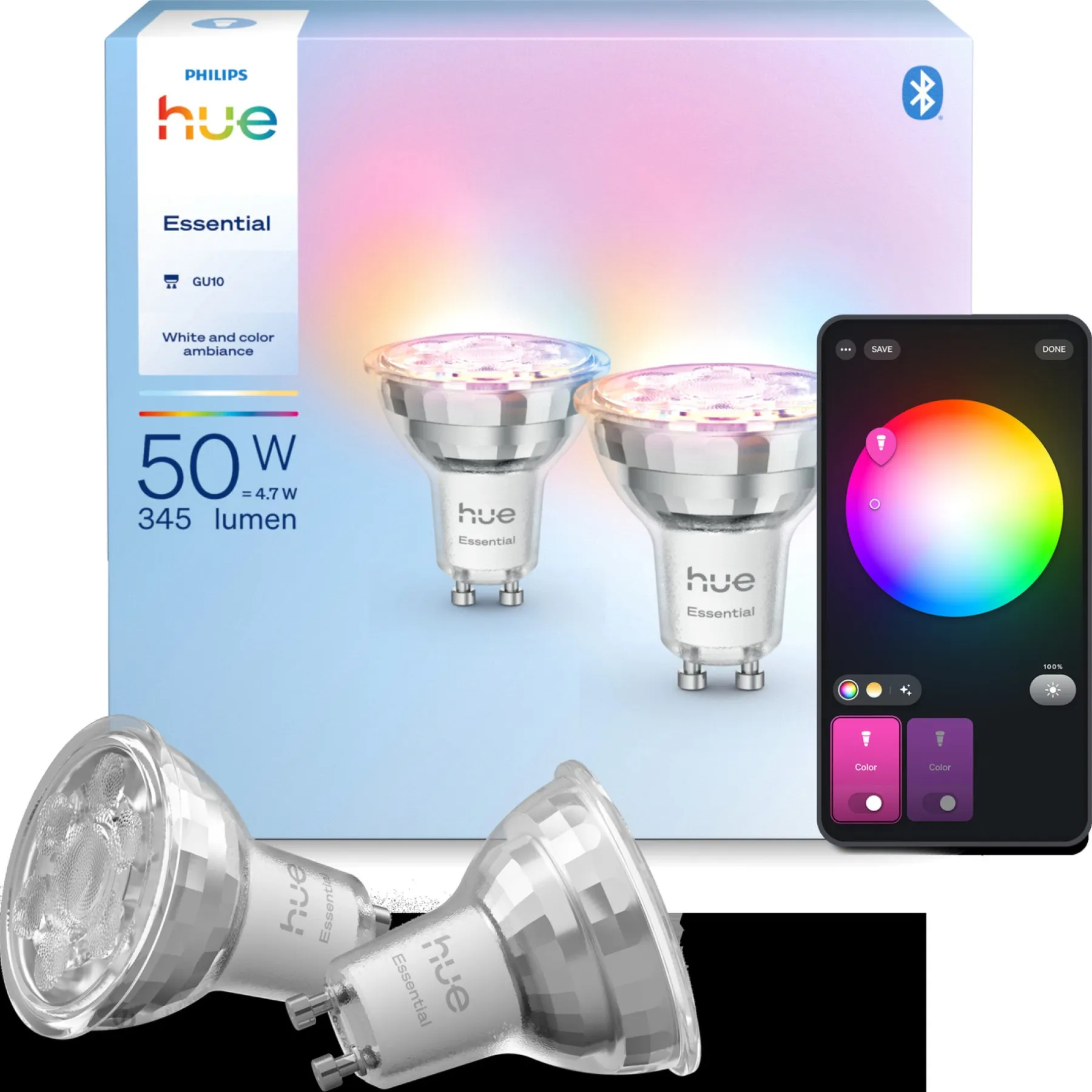 SMART LED PÆRE GU10 SPOT 4,7>Philips Hue Discount