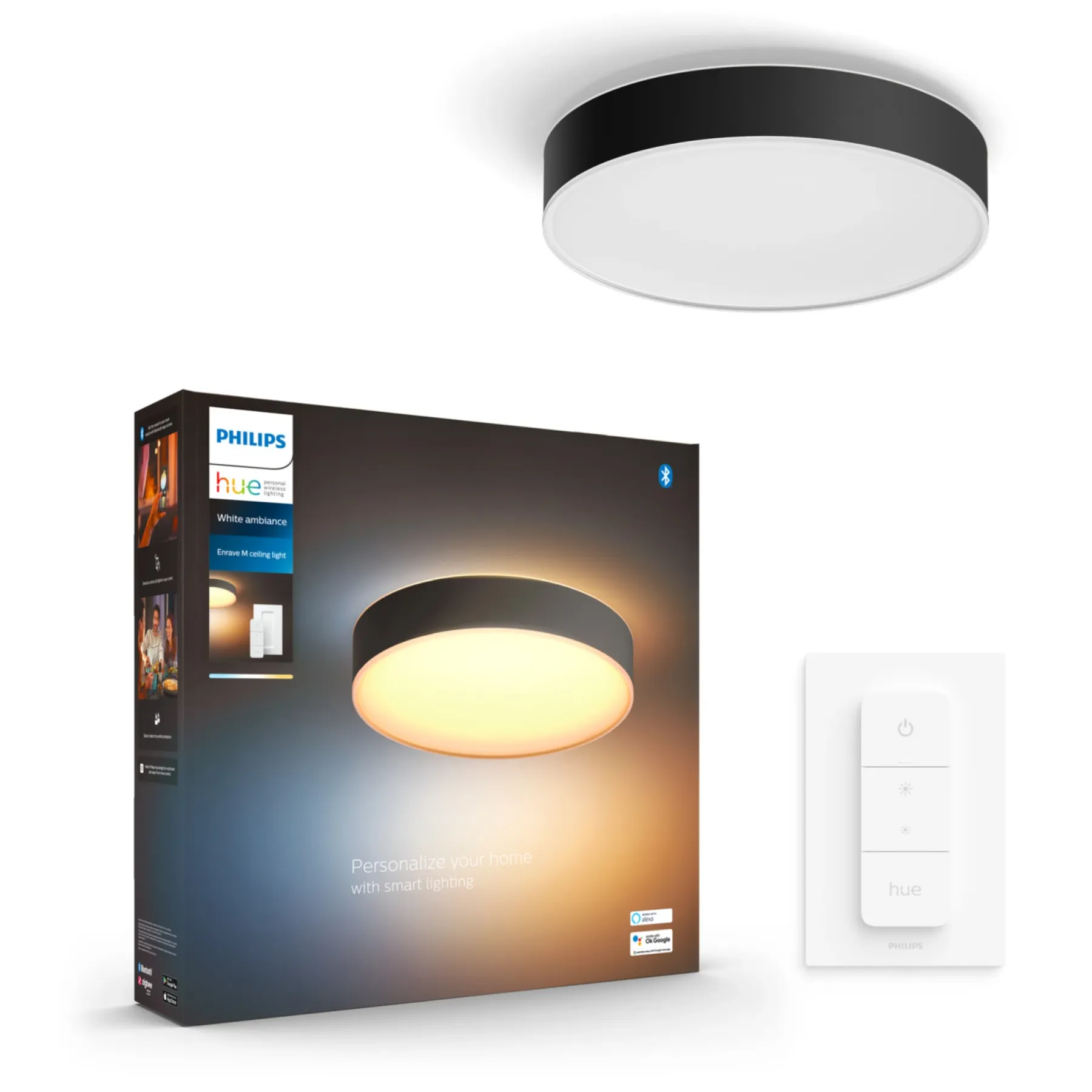 WA ENRAVE M PLAFOND 19W SORT 437 MM>Philips Hue Clearance