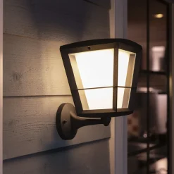 WCA ECONIC UDENDØRS VÆGLAMPE 15W SORT>Philips Hue Online