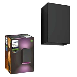 WCA RESONATE UDENDØRS VÆGLAMPE 16W SORT>Philips Hue Outlet