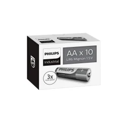 INDUSTRIAL ALKALINE AA BATTERI 10 STK/PAK>Philips New