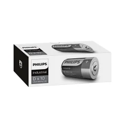 INDUSTRIAL ALKALINE D BATTERI 10 STK/PAK>Philips Online