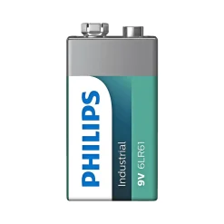 INDUSTRIAL ALKALINE 9V BATTERI 10 STK/PAK>Philips Sale