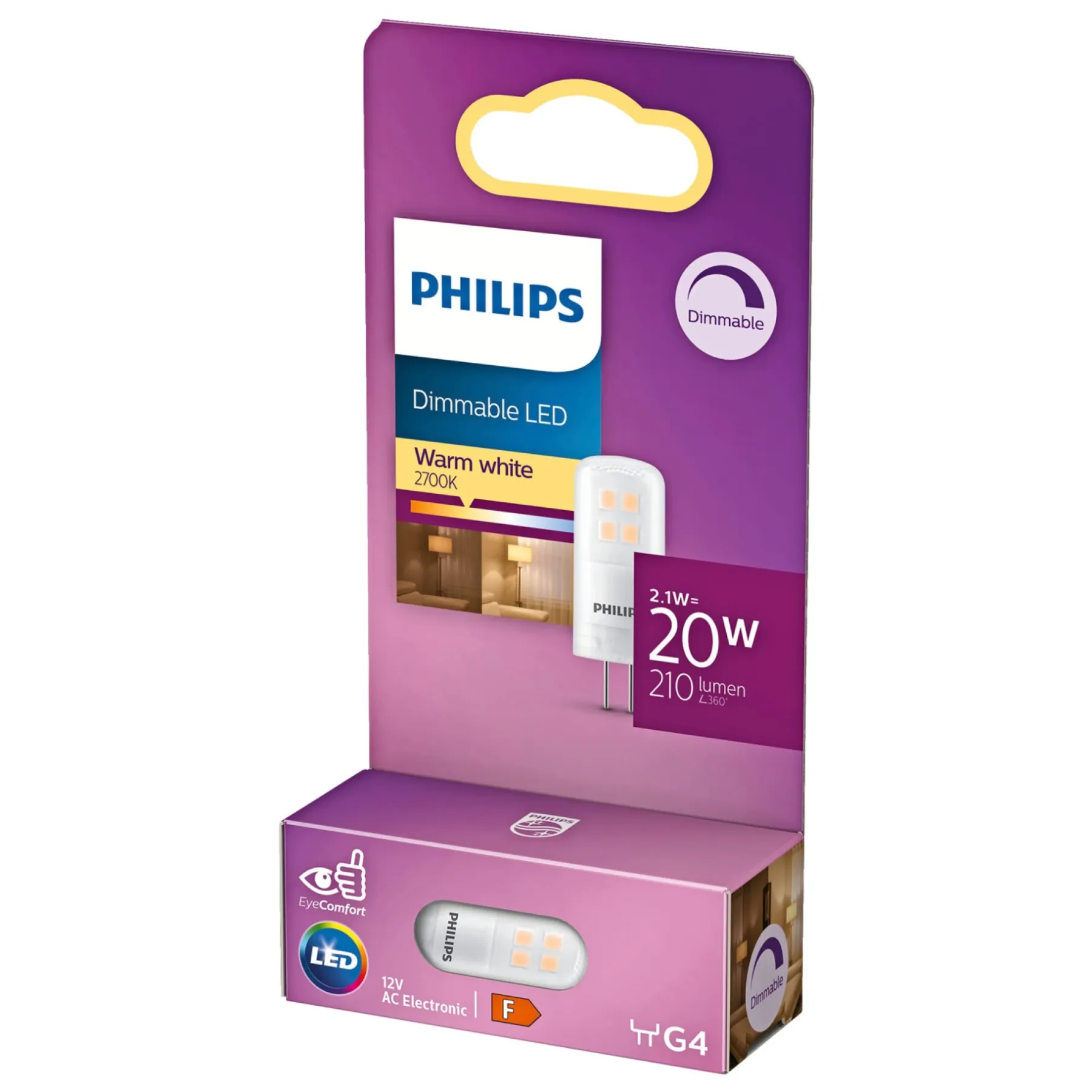 LED PÆRE STIFT G4 2W>Philips Hot