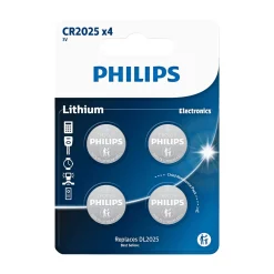 LITIUM CR2025 KNAPCELLE BATTERI 4 STK/PK>Philips Outlet