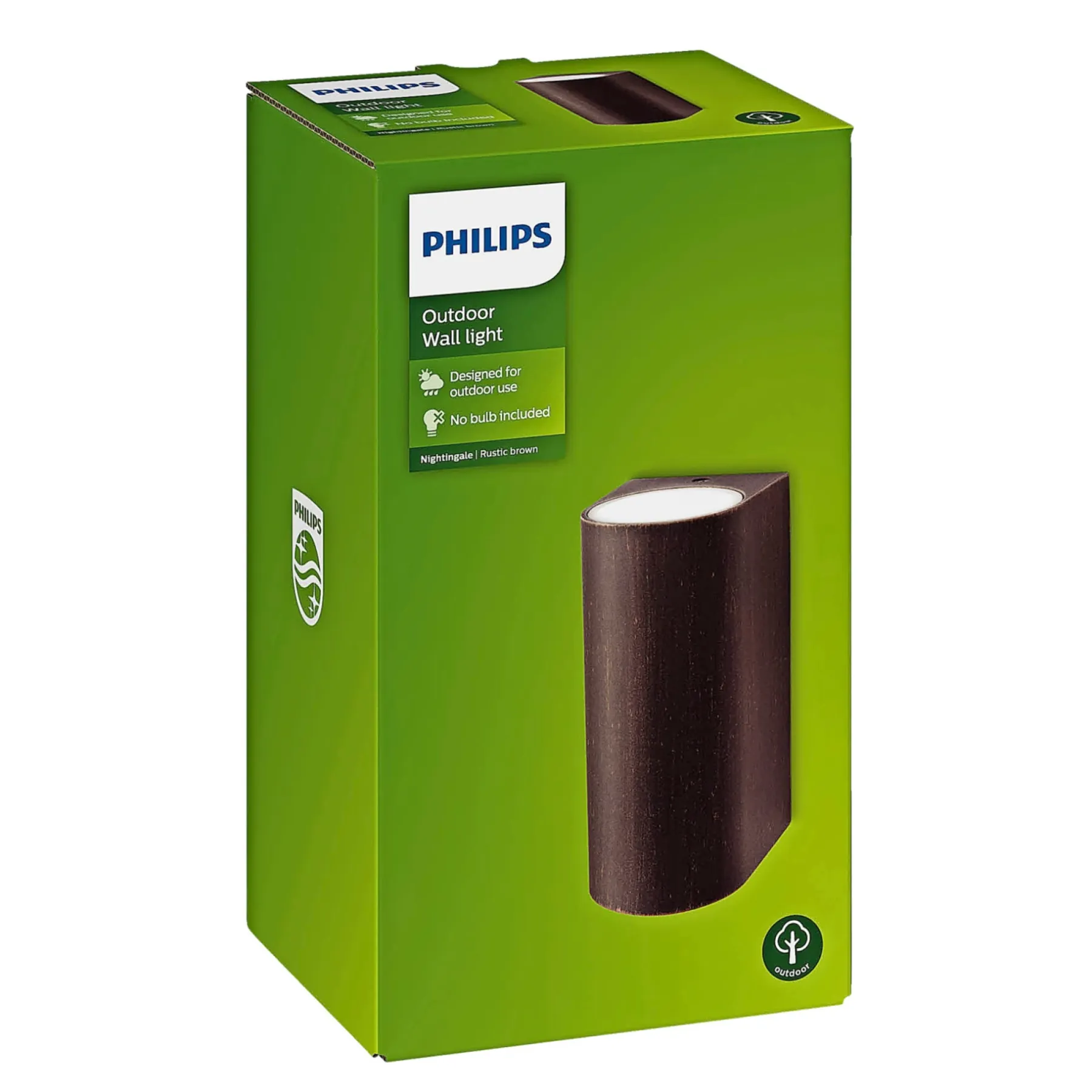 NIGHTINGALE UDENDØRS VÆGLAMPE GRÅ 2X35W>Philips Best