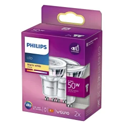 Led ^ Philips 2-PAK LED PÆRE SPOT GU10 4W