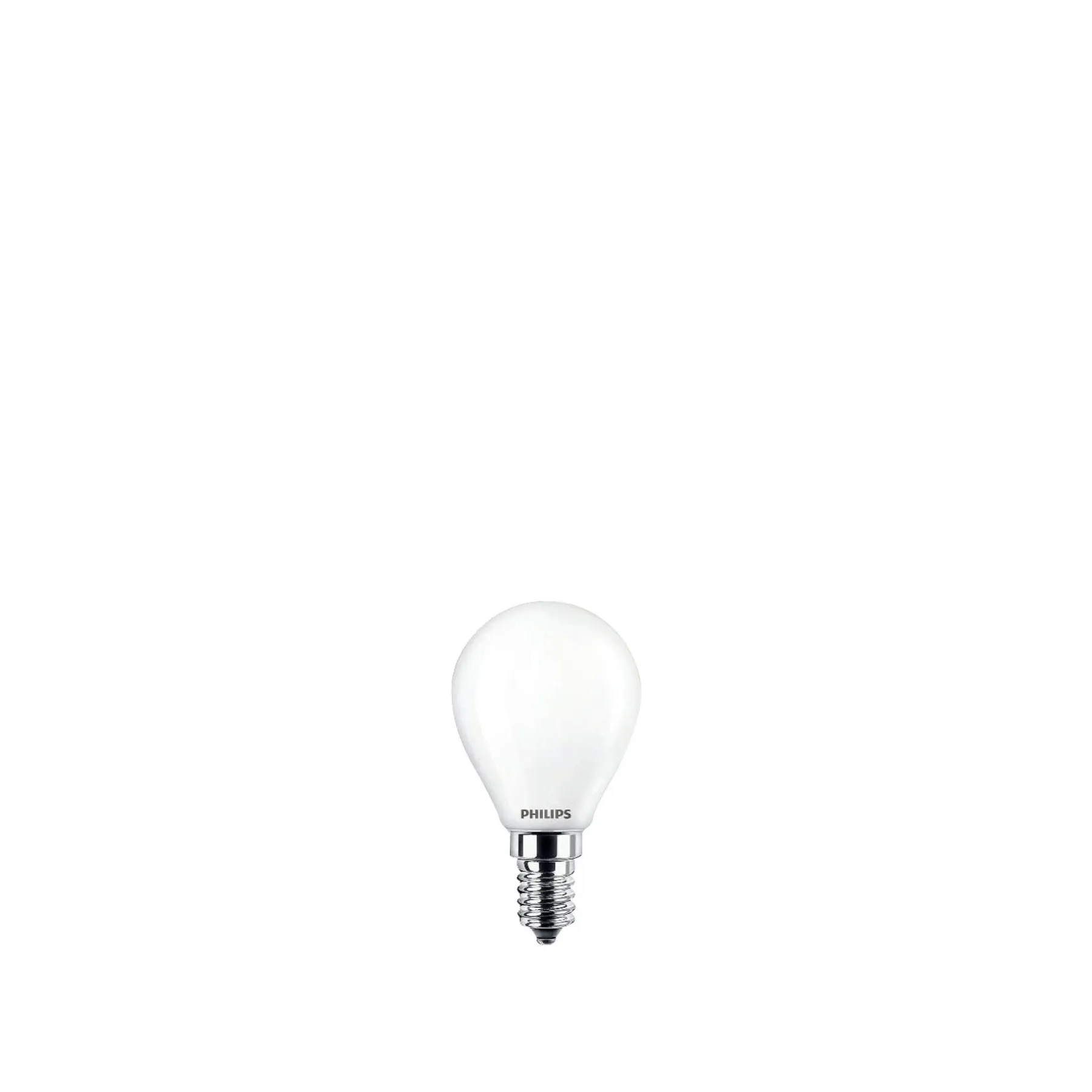 2-PAK MAT LED PÆRE KRONE E14 4W>Philips