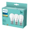 3-PAK MAT LED PÆRE STANDARD E27 8W>Philips Best