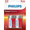 POWER ALKALINE C BATTERI 2 STK/PAK>Philips Sale