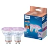 COLOR 2-PAK LED PÆRE GU10 SPOT 5W>Philips Smart Online