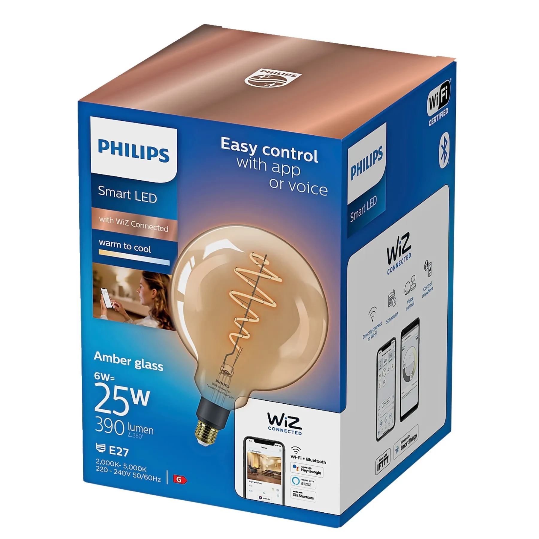TUNABLE WHITE LED PÆRE E27 DEKO 6W>Philips Smart Outlet