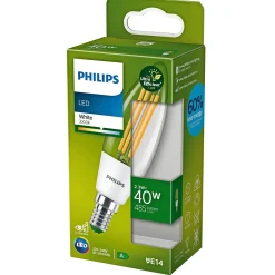 ULTRA EFFICIENT LED PÆRE KERTE E14 2W>Philips Hot