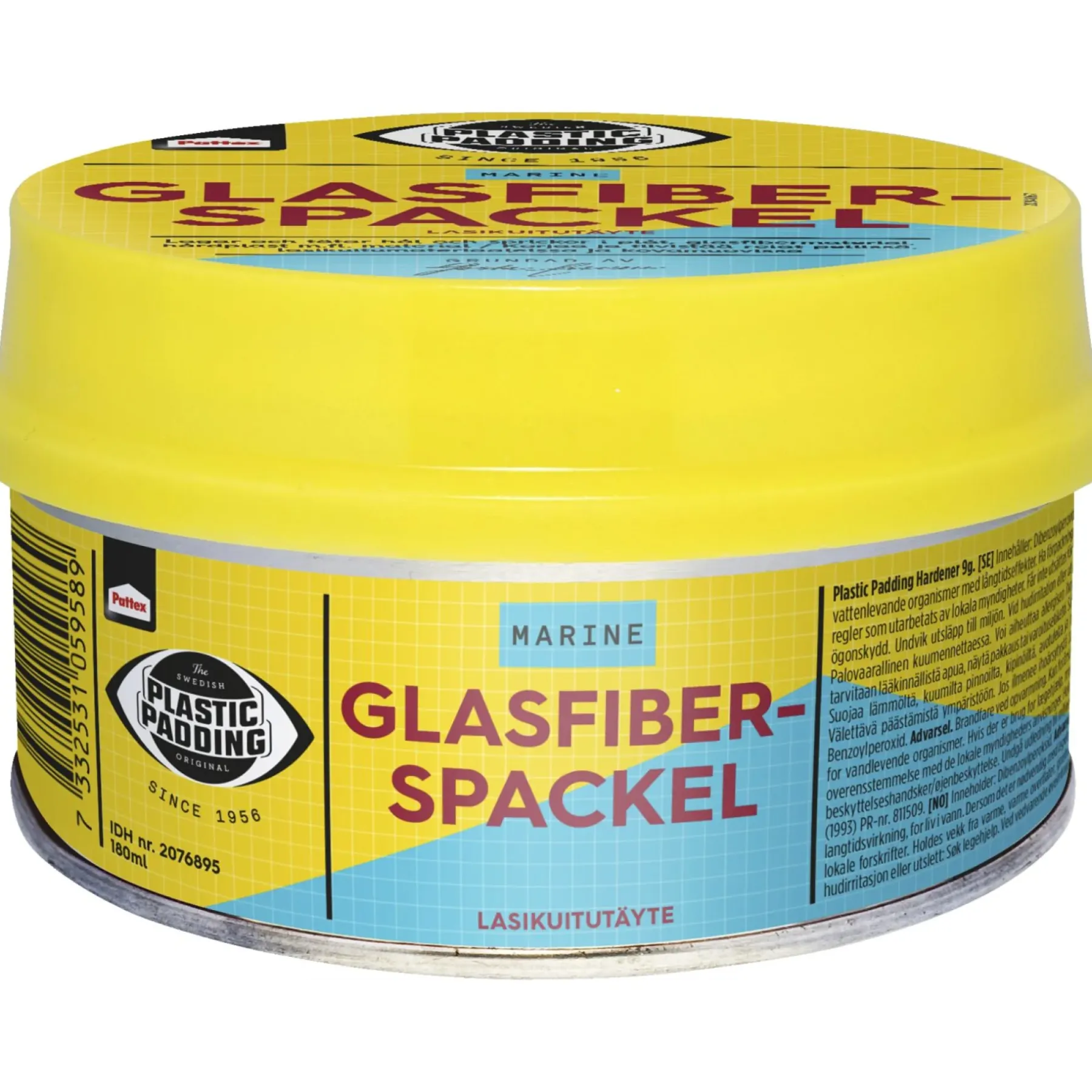 Spartelmasser ^ Plastic padding GLASFIBERSPARTELMASSE 180 ML TRANSPARENT