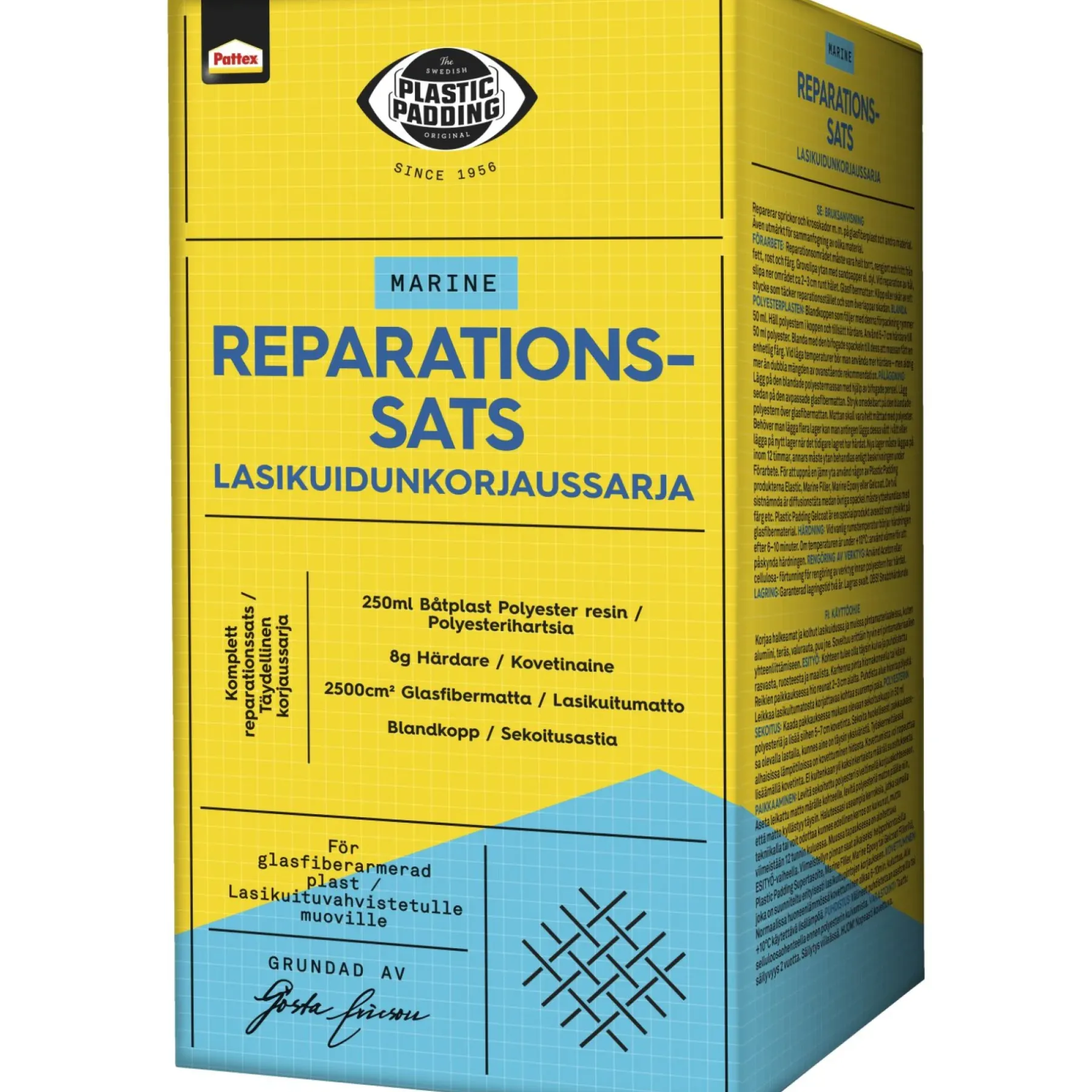 Spartelmasser ^ Plastic padding MARINE REPARATIONSSÆT 1 STK TRANSPARENT