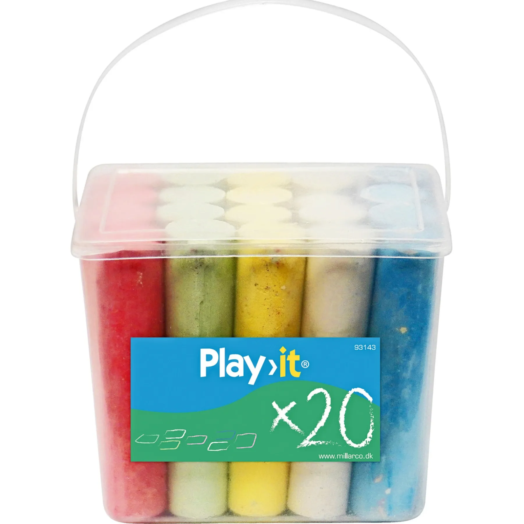Havespil ^ Play>it FARVEKRIDT - 20 STK. - 5 FARVER FARVEKRIDT