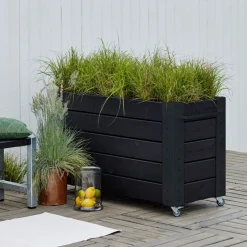 Højbede & Plantekasser ^ Plus BLOMSTERKASSE SORT 70 X 50 X 120 CM