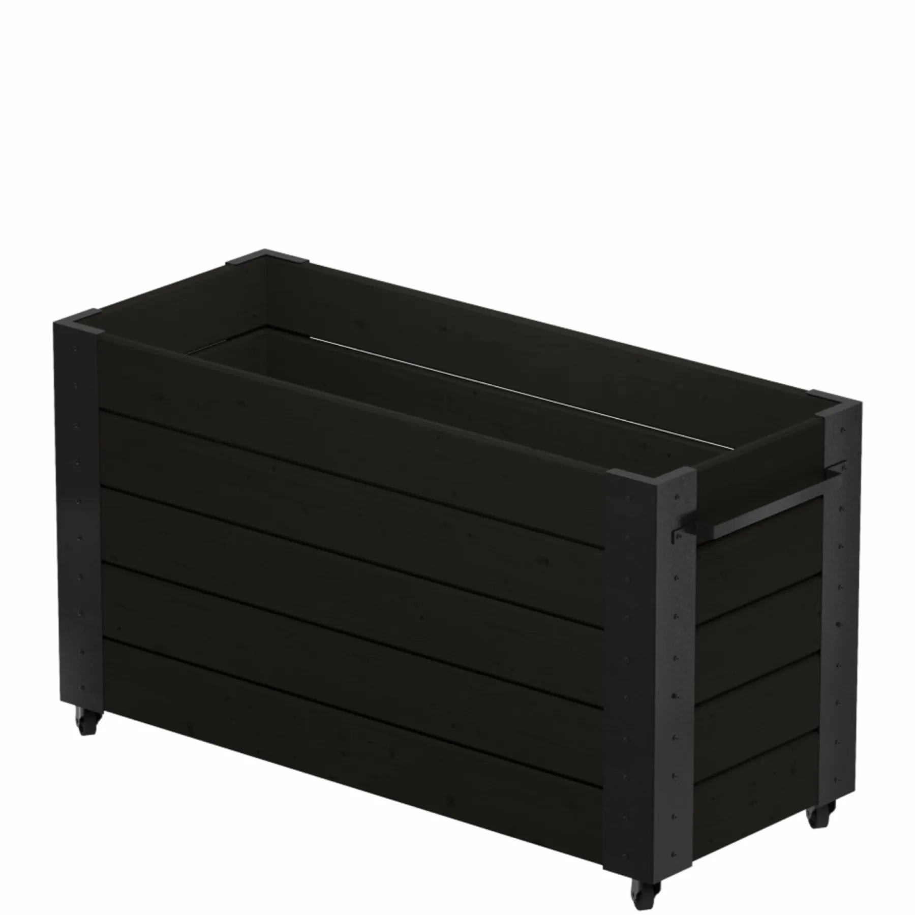 Højbede & Plantekasser ^ Plus BLOMSTERKASSE SORT 70 X 50 X 120 CM