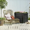 Højbede & Plantekasser ^ Plus CUBIC BLOMSTERKASSE SORT 70 X 50 X 87 CM