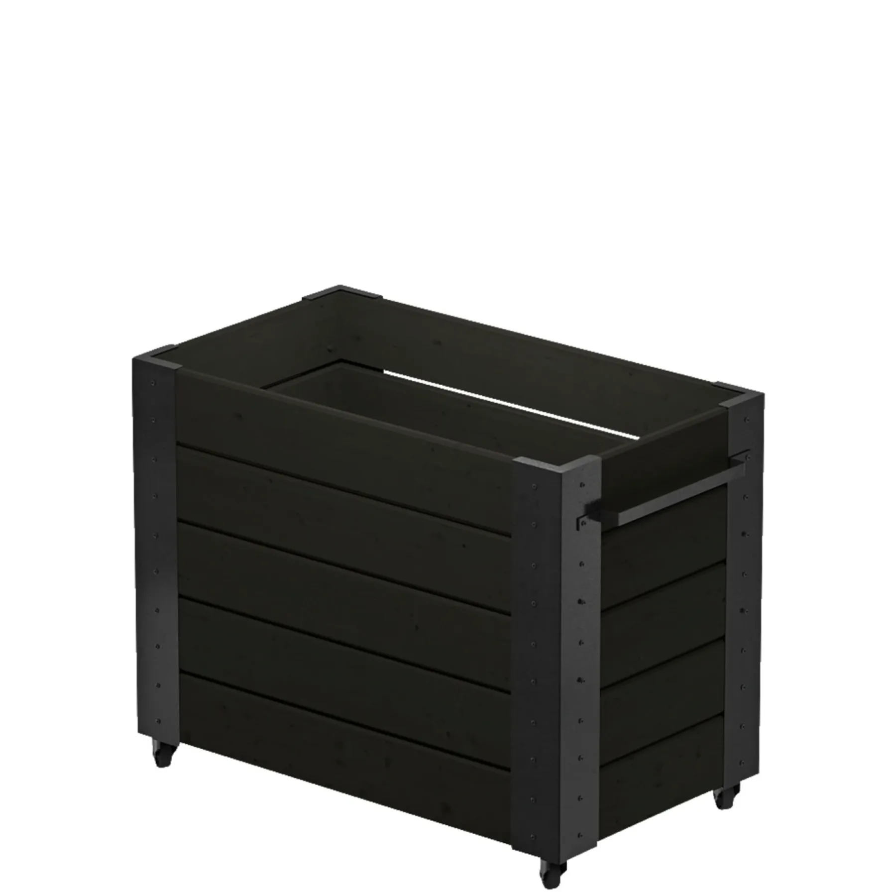 Højbede & Plantekasser ^ Plus CUBIC BLOMSTERKASSE SORT 70 X 50 X 87 CM