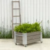 Højbede & Plantekasser ^ Plus CUBIC BLOMSTERKASSE GRÅBRUN 45 X 87 X 50 CM