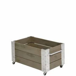 Højbede & Plantekasser ^ Plus CUBIC BLOMSTERKASSE GRÅBRUN 45 X 87 X 50 CM