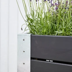 Højbede & Plantekasser ^ Plus CUBIC BLOMSTERKASSE SORT 50 X 90 X 120 CM