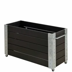 Højbede & Plantekasser ^ Plus CUBIC BLOMSTERKASSE SORT 50 X 70 X 120 CM