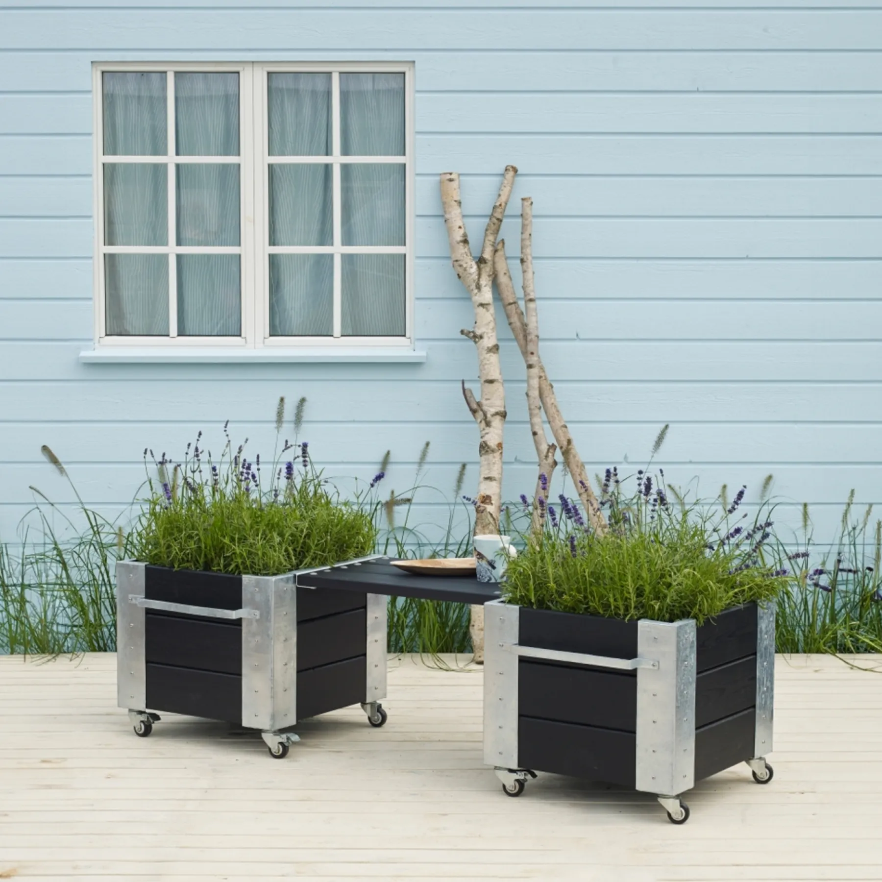 Højbede & Plantekasser ^ Plus CUBIC BLOMSTERKASSE SORT 45 X 46 X 50 CM