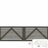 Træhegn ^ Plus DOBBELTLÅGE FUNGICIDBEHANDLET OG GRUNDMALET UMBRAGRÅ 300 X 90 CM