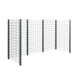 Affaldsskjulere ^ Plus ESPALIER 3 SPANDE RENOVATIONSSKJUL VARMGALVANISERET STÅL