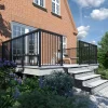 Træhegn ^ Plus GELÆNDERSYSTEM VARMGALVANISERET OG PULVERLAKERET SORT 90 X 98 CM