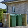 Affaldsskjulere ^ Plus KLINK 2 SPANDE RENOVATIONSSKJUL UBEHANDLET NÅLETRÆ