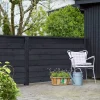 Træhegn ^ Plus KLINK PROFILHEGN TRYKIMPRÆGNERET OG GRUNDMALET SORT 174 X 129 CM