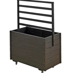 Højbede & Plantekasser ^ Plus MED ESPALIER BLOMSTERKASSE SORT 124 X 48 X 88 CM