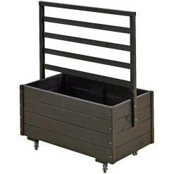 Højbede & Plantekasser ^ Plus MED ESPALIER BLOMSTERRUMDELER SORT 105 X 48 X 88 CM