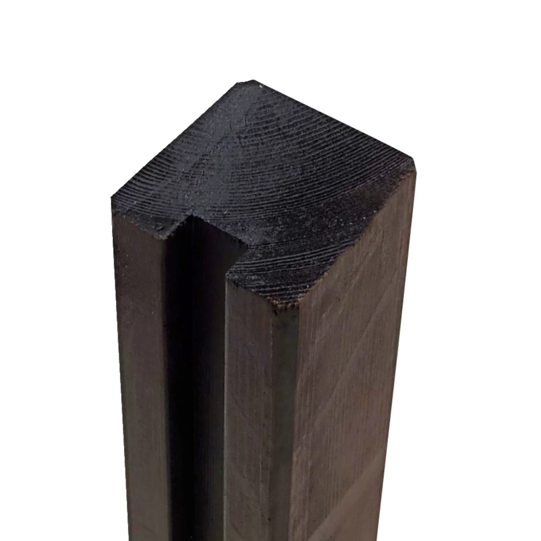 Stolper & Pæle ^ Plus PROFILSTOLPE M/1 SPOR TRYKIMP. GRUNDMALET SORT 9 X 9 X 268 CM